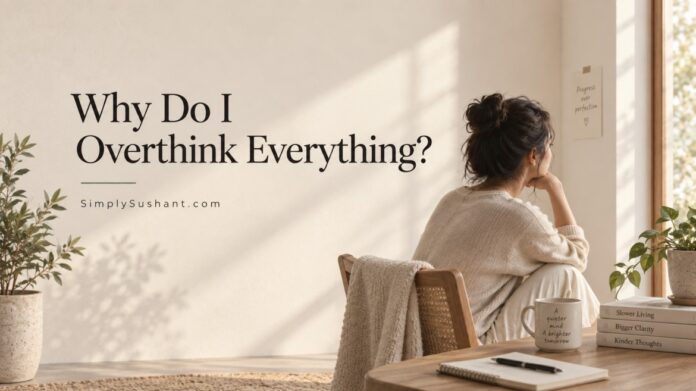 Why Do I Overthink Everything? Why do I overthink everything – a thoughtful person sitting quietly by a window